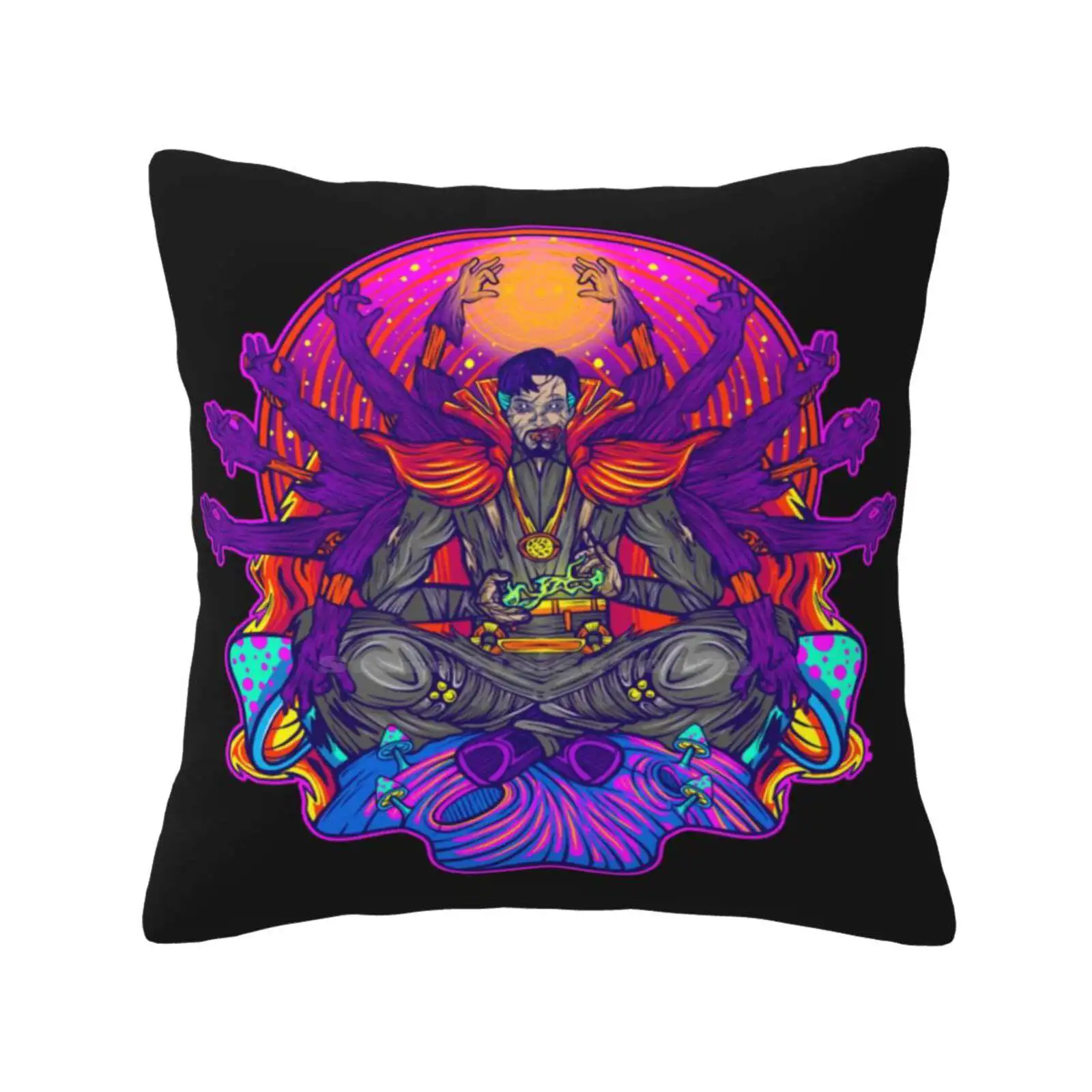 Zombie Dr. Strange From Multiverse Of Madness Trippy Psychadelic Art Bedroom Office Hug Pillowcase Dr Strange Doctor Psy Trippy