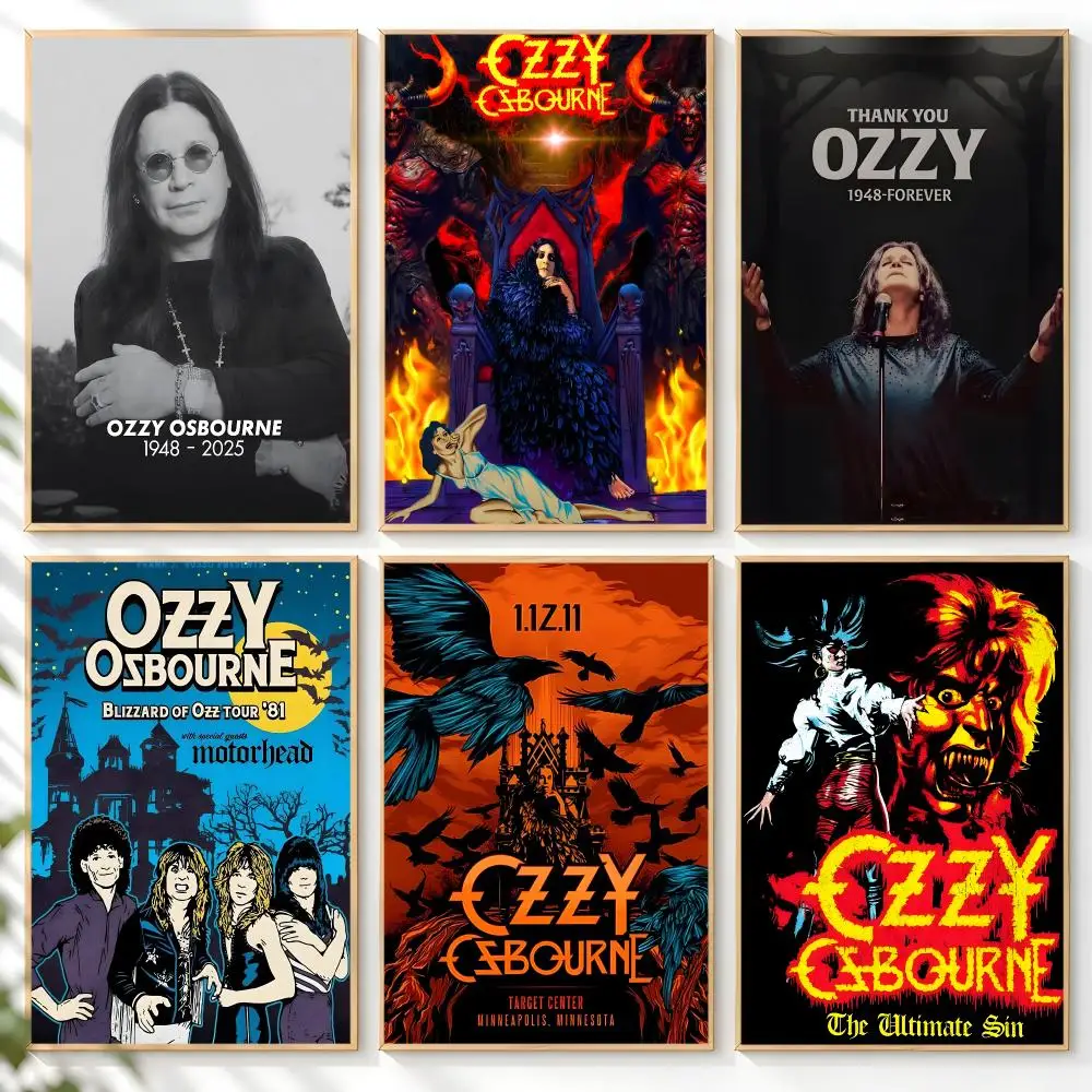 O-Ozzy Osbourne Band Lead Singer Poster Home Artwork For Living Room Bedroom Office Dorm Apartment Gift