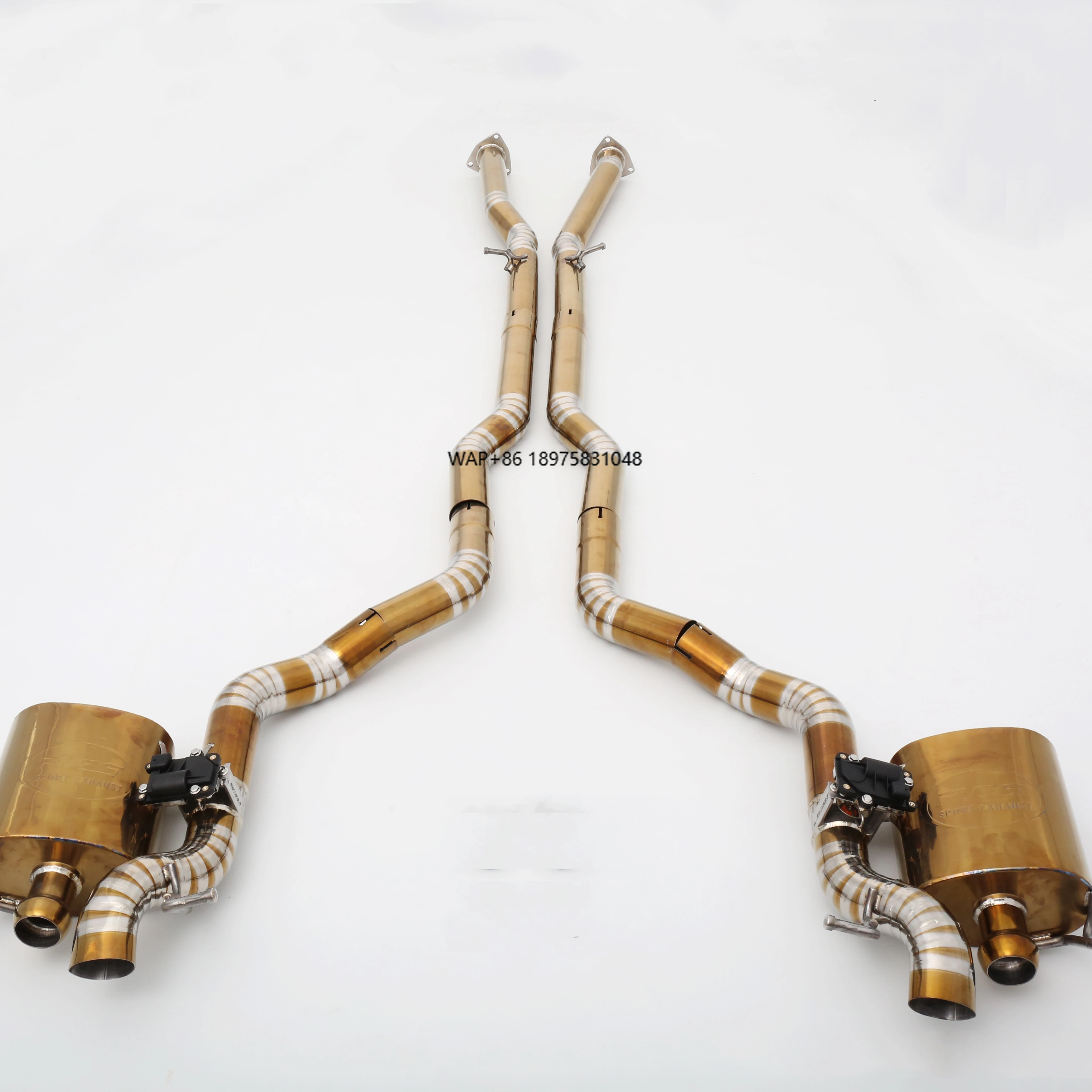 نظام عادم مخصص 304 من الفولاذ المقاوم للصدأ/التيتانيوم مصمم خصيصًا لـ 4.0T V8