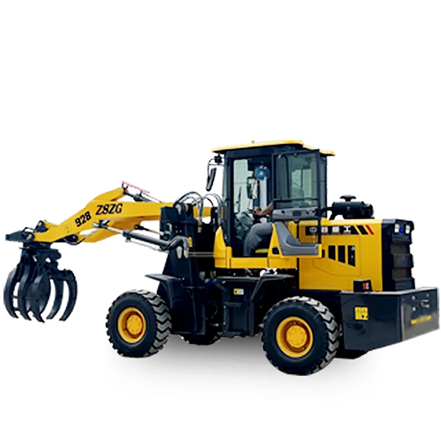 2025 Vendita di macchine forestali Diesel idraulico 1,2 tonnellate 2 tonnellate 2,5 tonnellate Caricatore per legno con ruote Caricatore forestale per legno con presa per tronchi