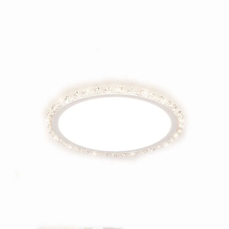 

Light luxury living room ceiling light new crystal cream wind advanced sense bedroom main round led eye
