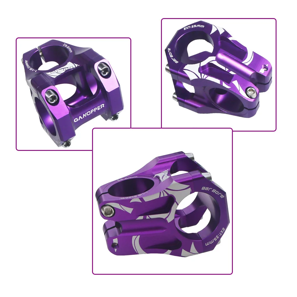 Mountain Bike Handlebars Purple Skeleton Risers Speedy Ultra Short Handlebars 31.8*35mm Bike Accessories