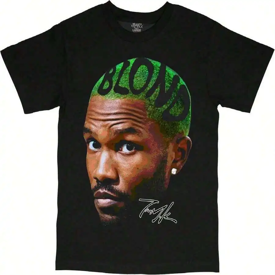 Frank Oceans Shirt Rap Tee Concert Merch Blonds Album Cover Graphic T-Shirt COTTON New Arrival Anime