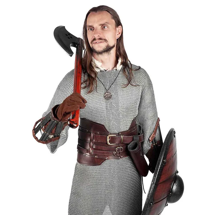 Mittelalter liche Renaissance Krieger Taillen schutz Pu Leder Bund Bühne Leistung Cosplay Fotografie Requisiten