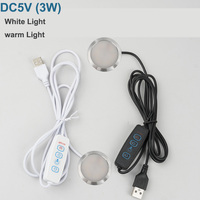 Ultrathin 8mm LED USB DC5V 3W Dimmable Spotlight Surface Mounted Mini LED Circular Simple Ceiling Light Exhibition Cabinet Lamp