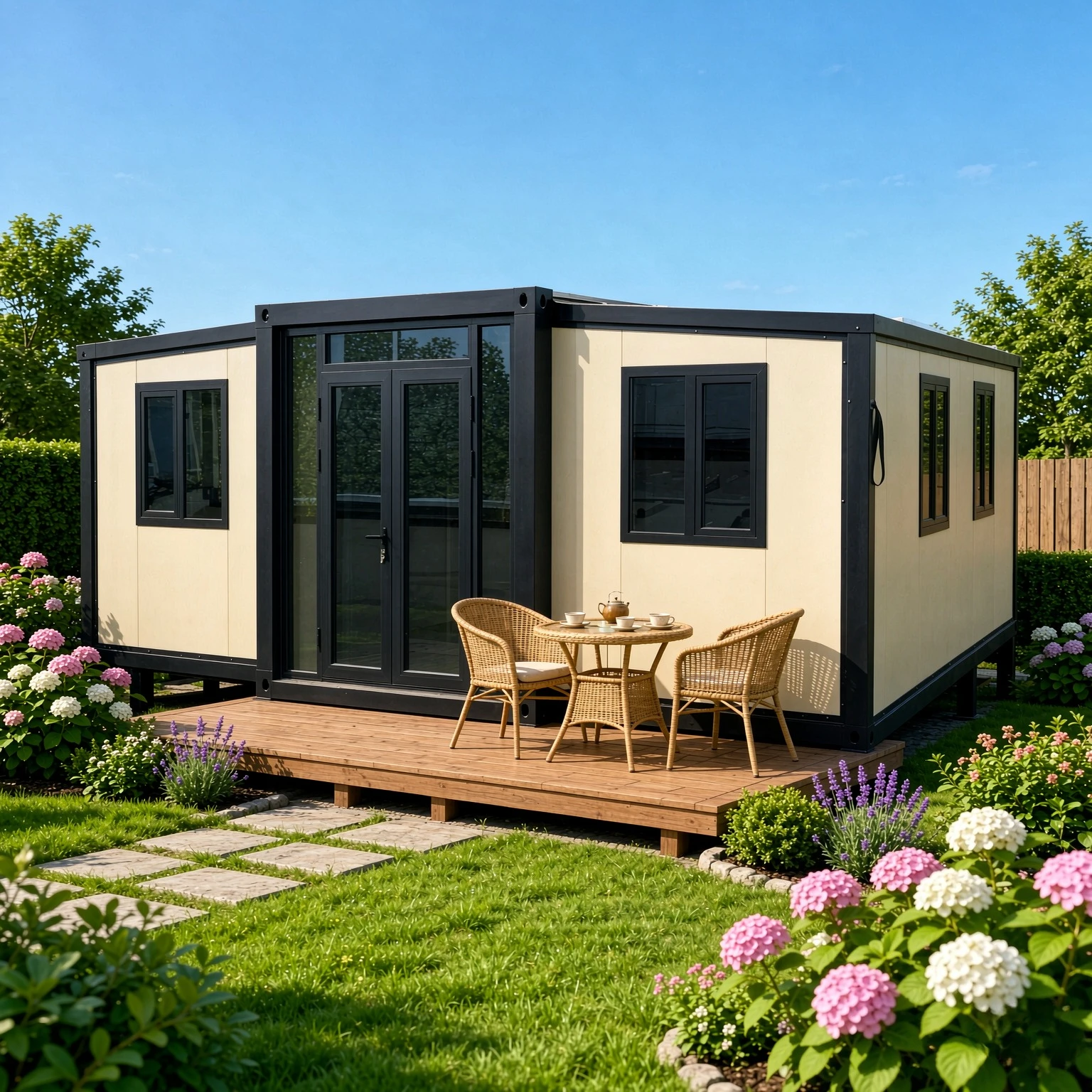 Garden Rooms Prefabricated Tiny Home Expandable Container House Prefab Houses Vacation Room Folding Room Modular Steel House