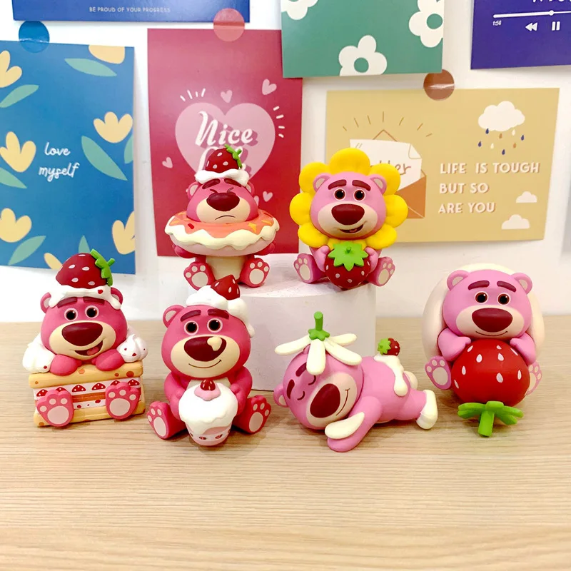 Disney-Muñeca de huevo trenzada hecha a mano para niños, dibujos animados de juguete de 6 piezas, Serie Kawaii, regalo de cumpleaños