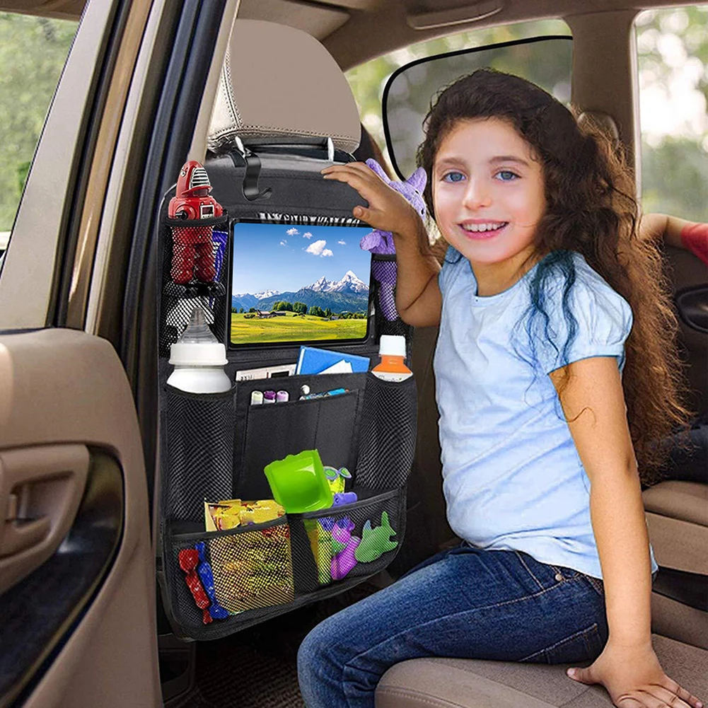 Car Seats Back Storage Bag Large Capacity Tissue Cup Holder For Kid Snacks Toys