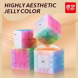 QiYi Jelly Color Speedcube 2x2 3x3 4x4 5x5 Pyraminx Professional Special Magic Cube 3x3x3 Original Speed Puzzle Toy Cubo Magico