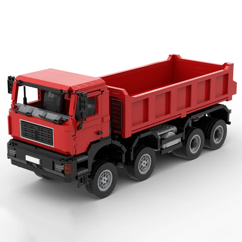 

2166PCS MOC city industrial Series MAN F90 8X8 dump truck trailer model creative ideas Child Toy birthday Gift Technology Blocks