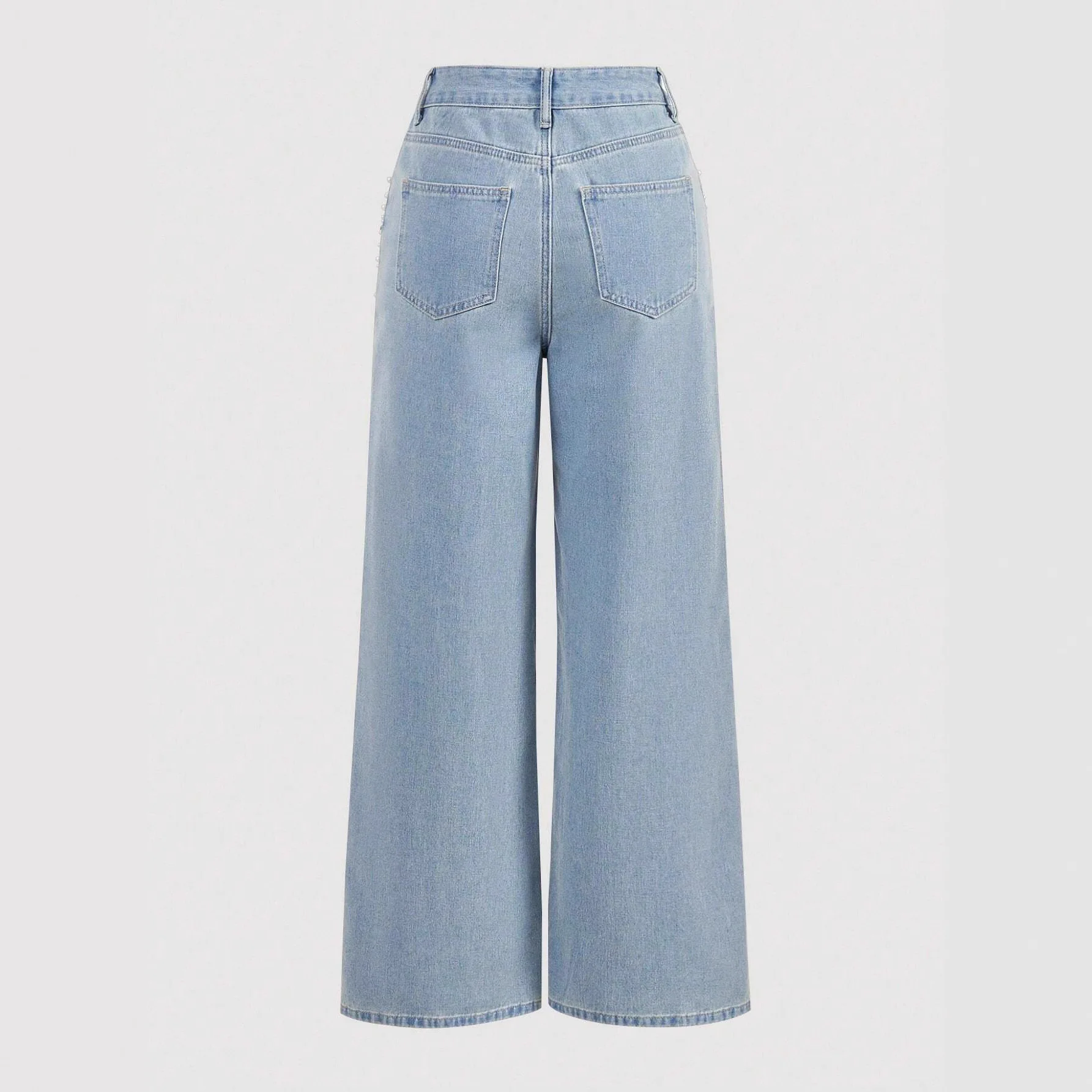 Yaminiya Ins Trendy Modieuze Losse Jeans Dames Nail Bead Rechte Pijpen Broek Dameskleding Baggy Hoge Taille Jeans Hiphop