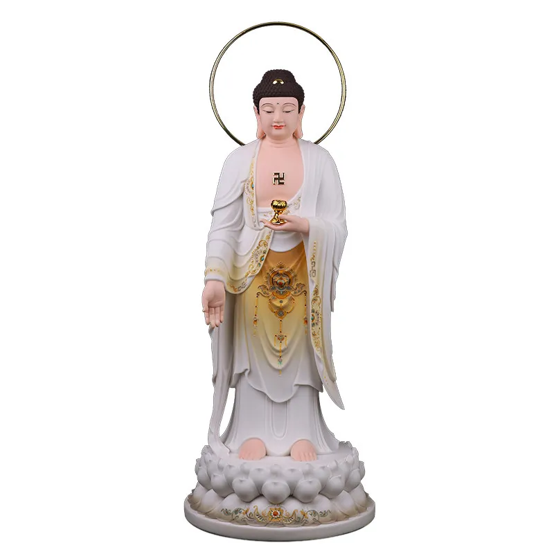 XL Western Three Saints Buddha Resin Guanyin Household Devotion Guanyin Buddha Statue Amitabha Buddha Great Trend