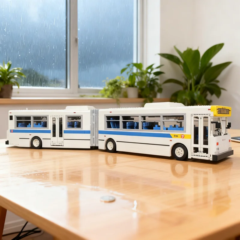 

6656 деталей MOC: Новая модель автобуса Flyer D60HF Metro Transit, технический конструктор, креативный подарок, декор для демонстрации, сборка, премиум-качество