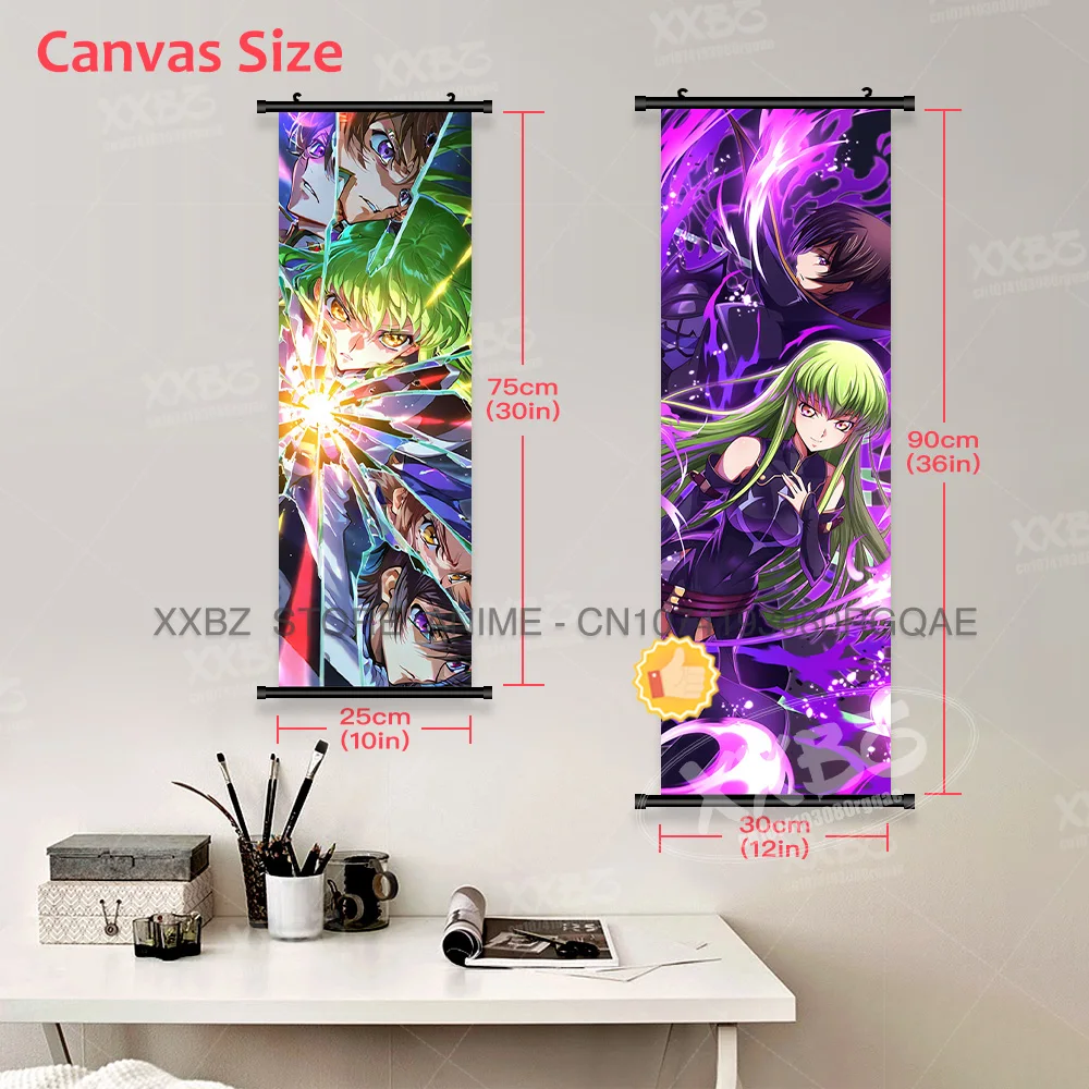 Code Geass:Lelouch Of The Rebellion Anime Leinwand Heimdekoration Wandkunstwerk Hängende Malerei Druckrollen Bild Zimmer Poster – Detail 5