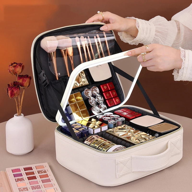 Pu Large Capacity Tote Women Cosmetic Bag Travel Organizer Luxury Makeup Storage Pouch Multi-functional Ladies Clutch Bag