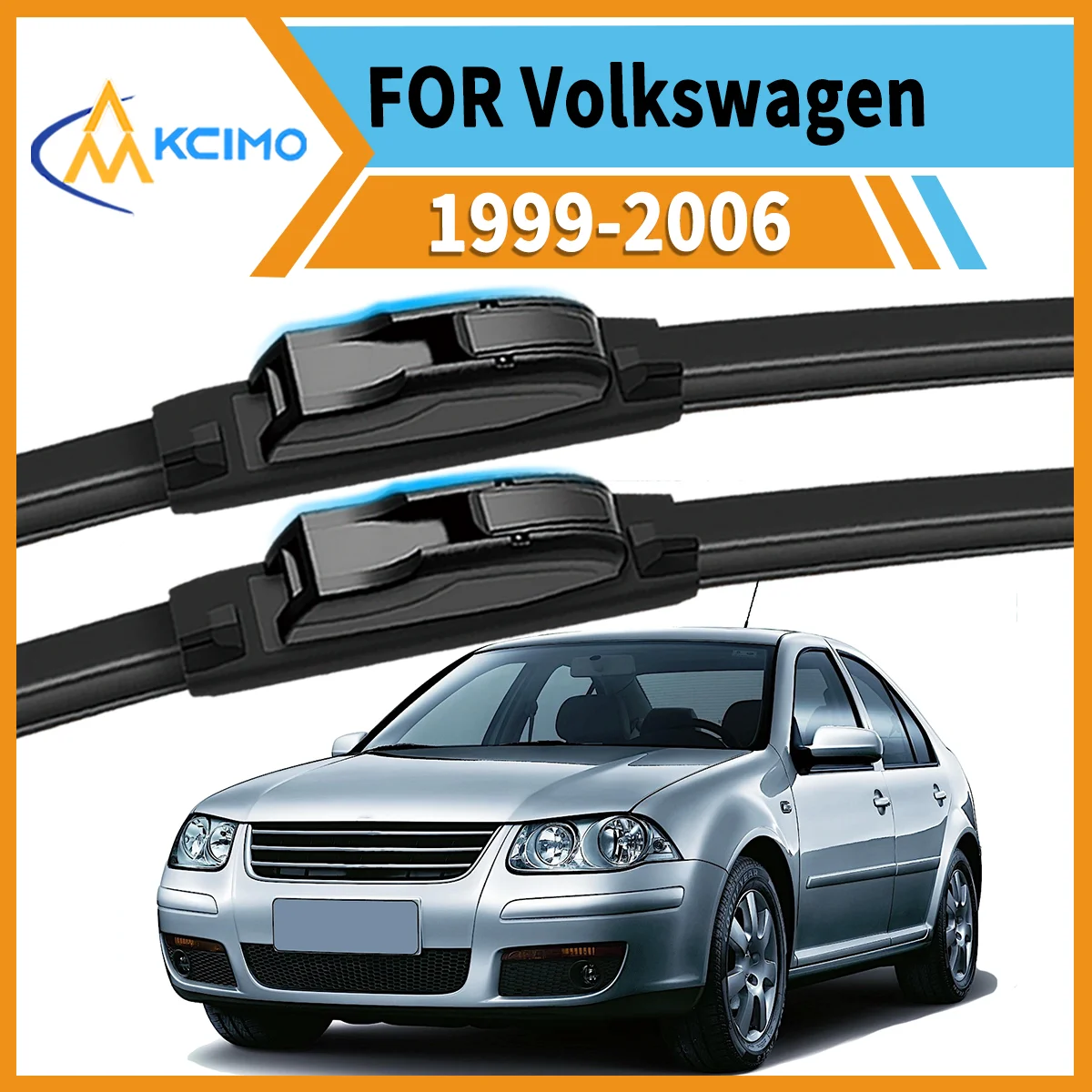 

Front Wiper Blade Set(Pair) For Volkswagen Bora A4 1J 1999–2006 Windshield Wipers Long-Lasting Easy Install