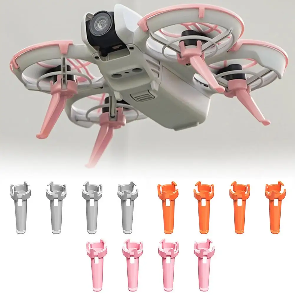 4pcs For DJI Neo Heightened Tripod Heightened Landing Gear Bottom Dust-proof Wear-resistant Drone Neo Protective Accessories