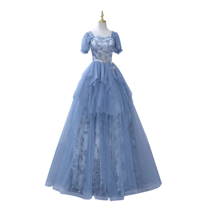 Dsp vestidos de 15 quinceañera elegant eine Linie kurze Ärmel quince anera Kleider Abschluss ball Party kleider