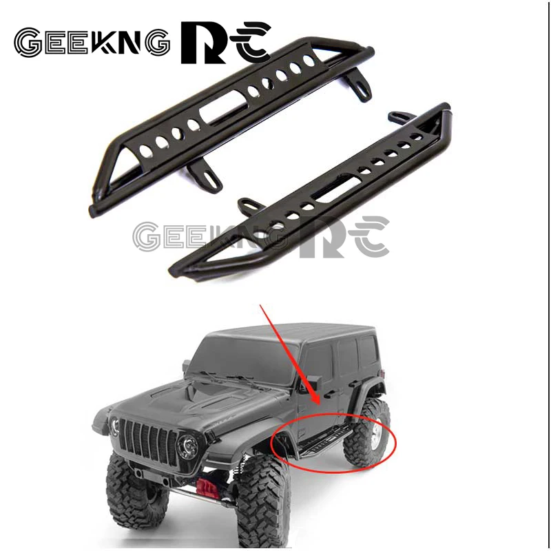 

Metal Side Pedals Step Running Board Rock Slider Suitable for 1/10 axial SCX10 III AX103007 Remote Contorl Upgrade Parts W01