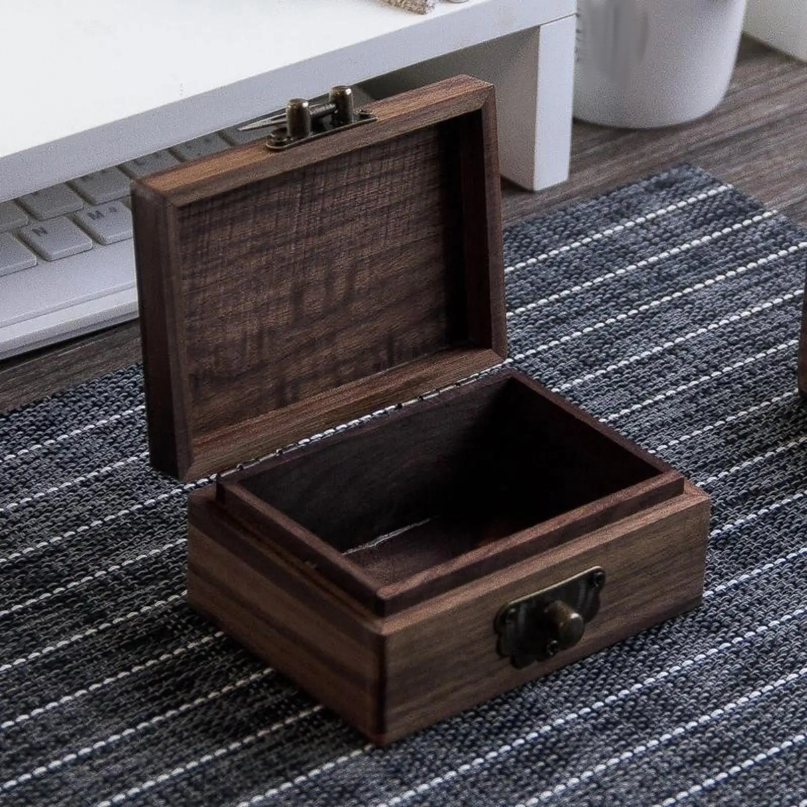 Wooden Jewelry Organizer Box Multipurpose Decorative Jewelry Case for Home