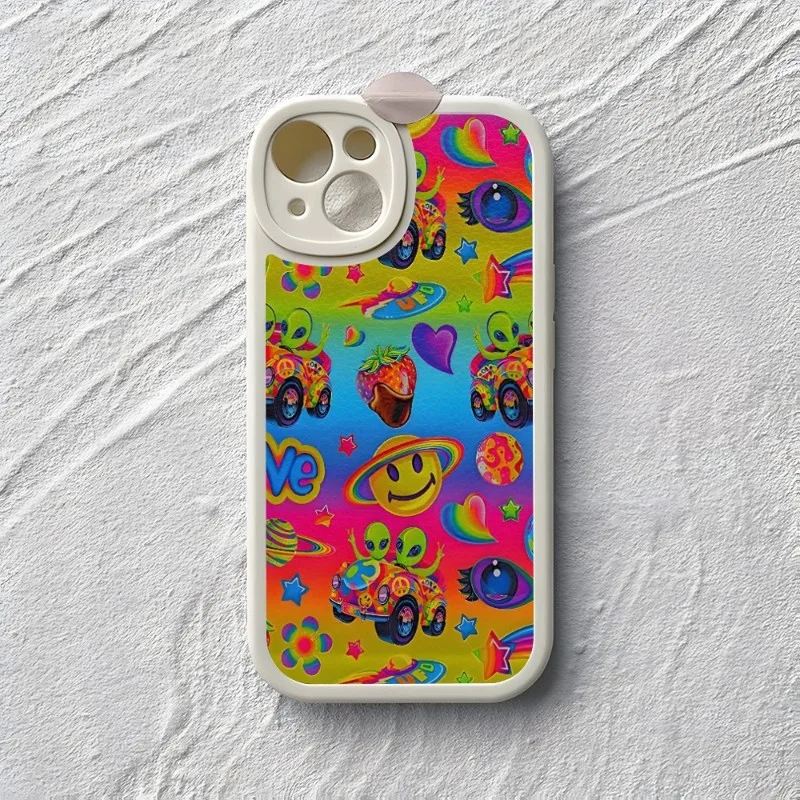 Lisa Frank Phone Case For Iphone 14 13 12 Pro Max 11 Mini X Xr Xs 7 8 Puls Lambskin Silicone Cover