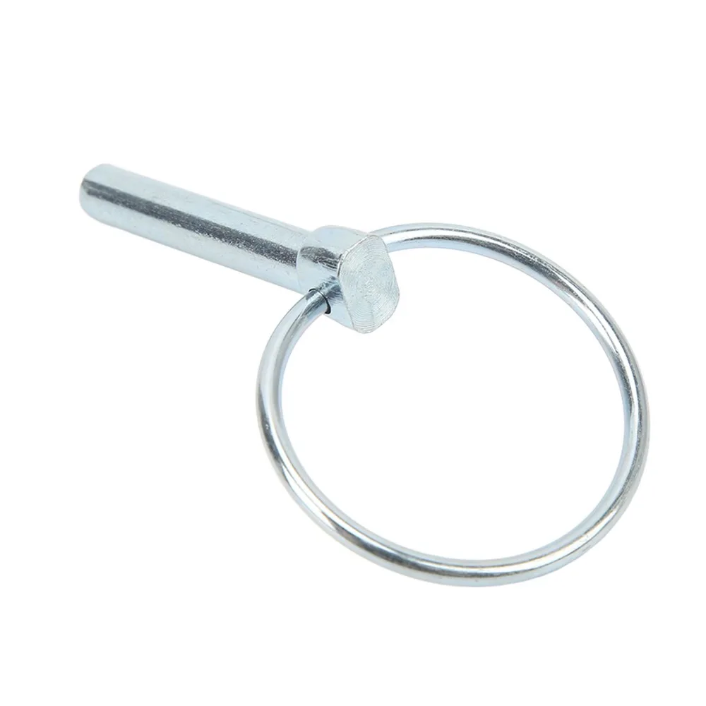 10 Pcs Industrial Grade Carbon Steel Pin Ring Clips Silver Quick Release Annular Pin Ring Heavy Duty Locking Pin Trucks