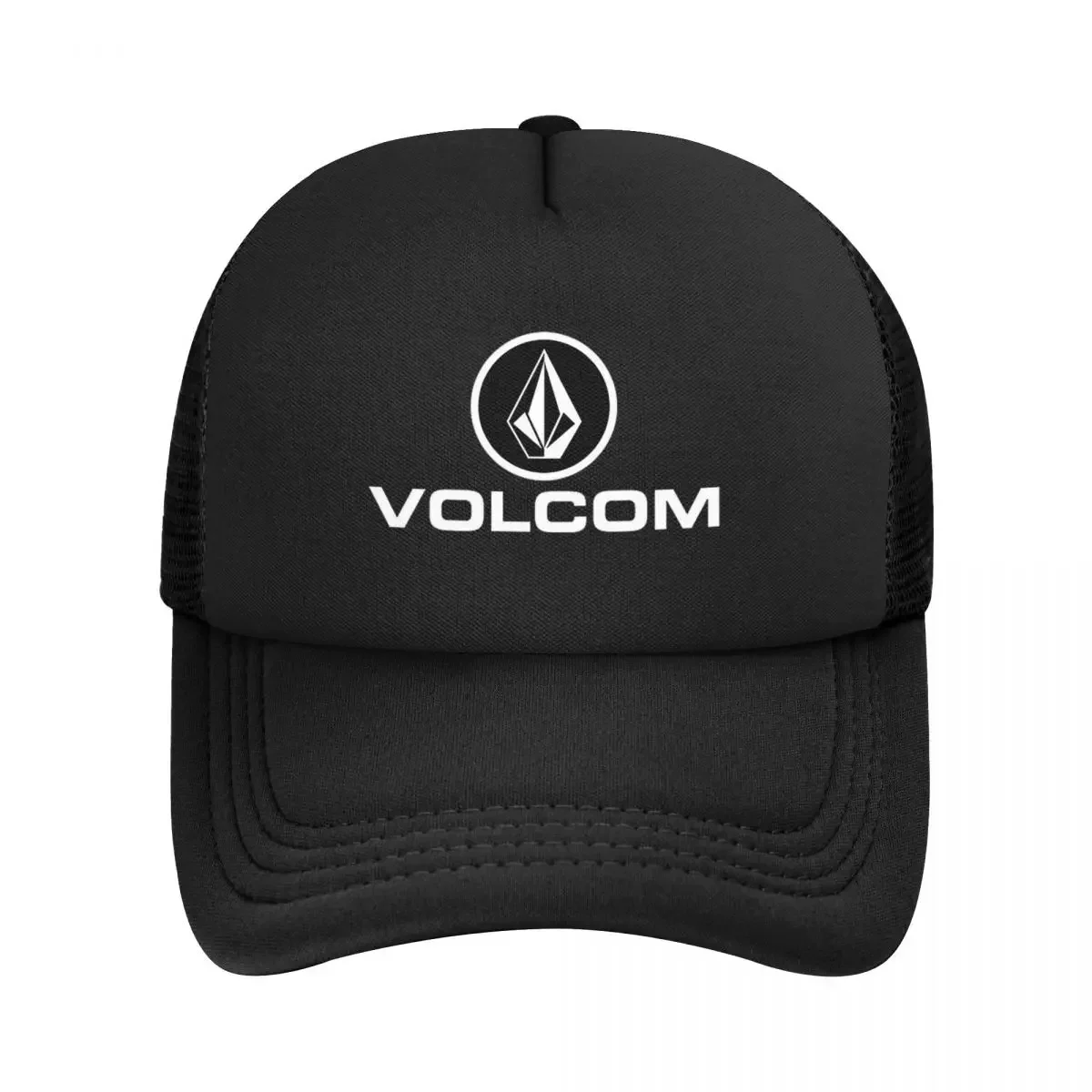 Best Simple Text Volcom White Circle Logo Mesh Baseball Caps Snapback Baseball Hats Breathable Casual Casquette Outdoor Unisex