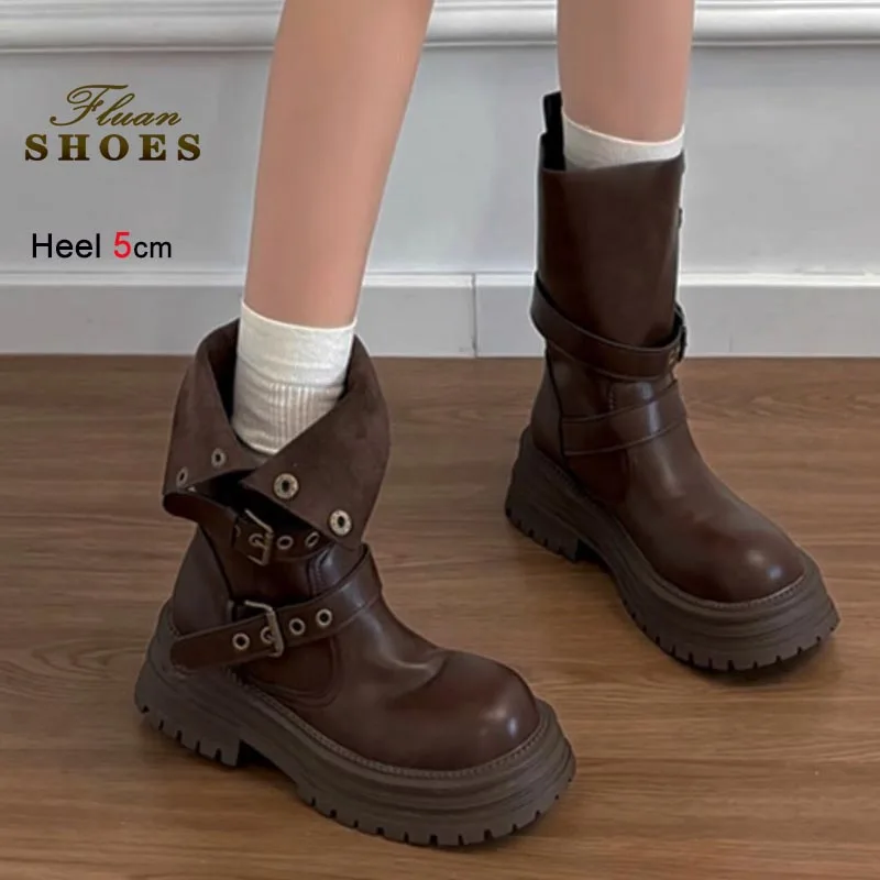 Brown Thick Soled W… - image