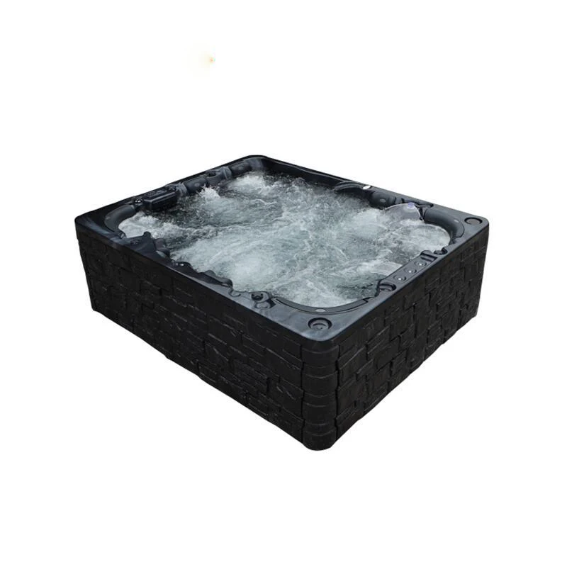 8 persons acrylic outdoor intelligent thermostatic hot water bubble bath hydrojet massage Spa tub 2840x2300x930mm
