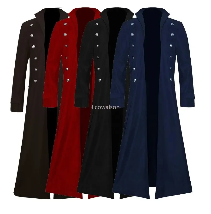 Medieval Men British Style Punk Jackets Windbreaker Carnival Gothic Victorian Knight Prince Uniform Coat Party Cosplay Costume20