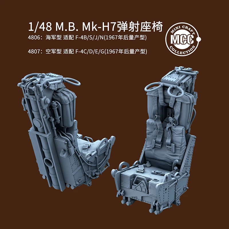 MCC 4806/4807 1/48 Martin-Baker Mk-H7 Ejection Seat for F-4 Phantom - Upgrade Detail Set