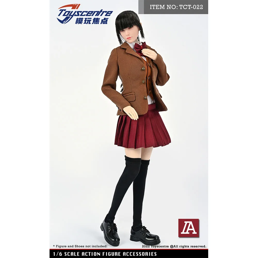 1/6 Scale JK Costume Anime School Uniform Skirt Vest Socks Suit TCT-022 for 12inch Action Figure Girls Women Doll Halloween Gift