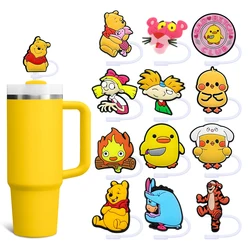 Hot Toys Bear Straw Cover Cap Cartoon 10MM Straw Plug Reusable Splash Proof Drinking Cup Accessories Charms Home Party Gift