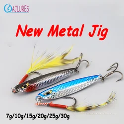 1Pcs Quality Metal Jig 7g 10g 15g 20g 30g Shore Drag Cast Jigging Spoon Artificial Bait Tackle Saltwater Lures Fishing Lure