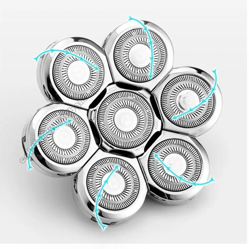 4XFB Shaver Replacement 6/7 Heads Beard Cutter Replacement Blade Easy Install Electric for Razor for Head for Bald and