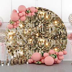 Round Backdrop Cover Glitter For Photography Adult Birthday Party Decor Baby Portrait Photographic Background Photo Studio