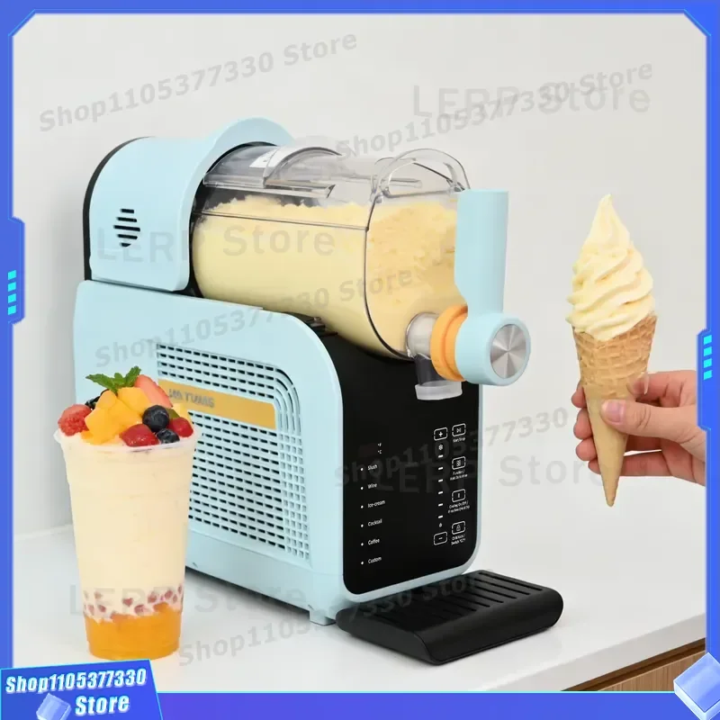 1.8L Electric Slush Machine Compact Desktop Ice Cream Maker Self Cleaning Frozen Beverage Mixer Portable Smoothie Blender for