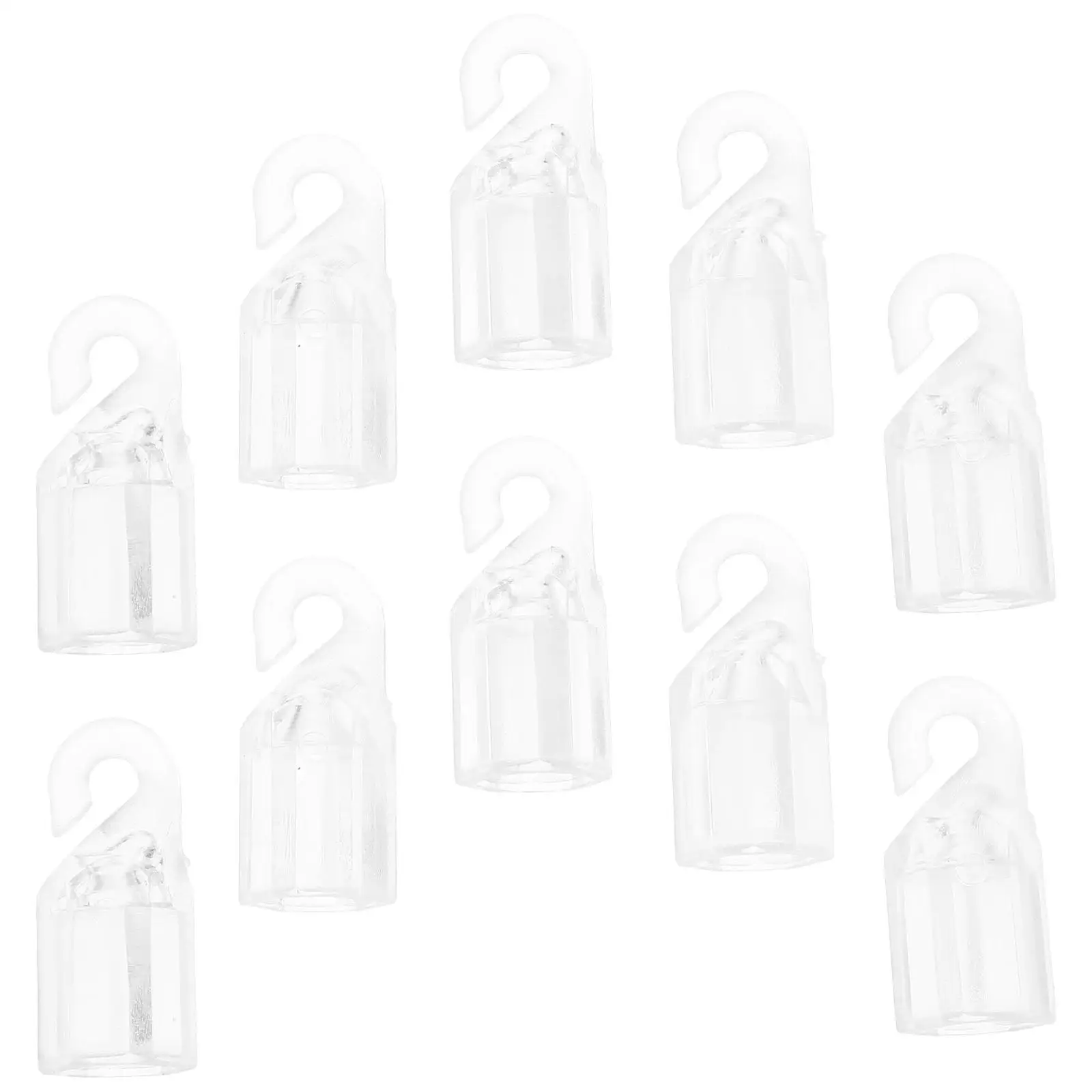 

10Pcs Curtain Accessories Clear Tip Hooks Plastic Blind Hangers Repair Replacement Parts Universal Design Compatible Most