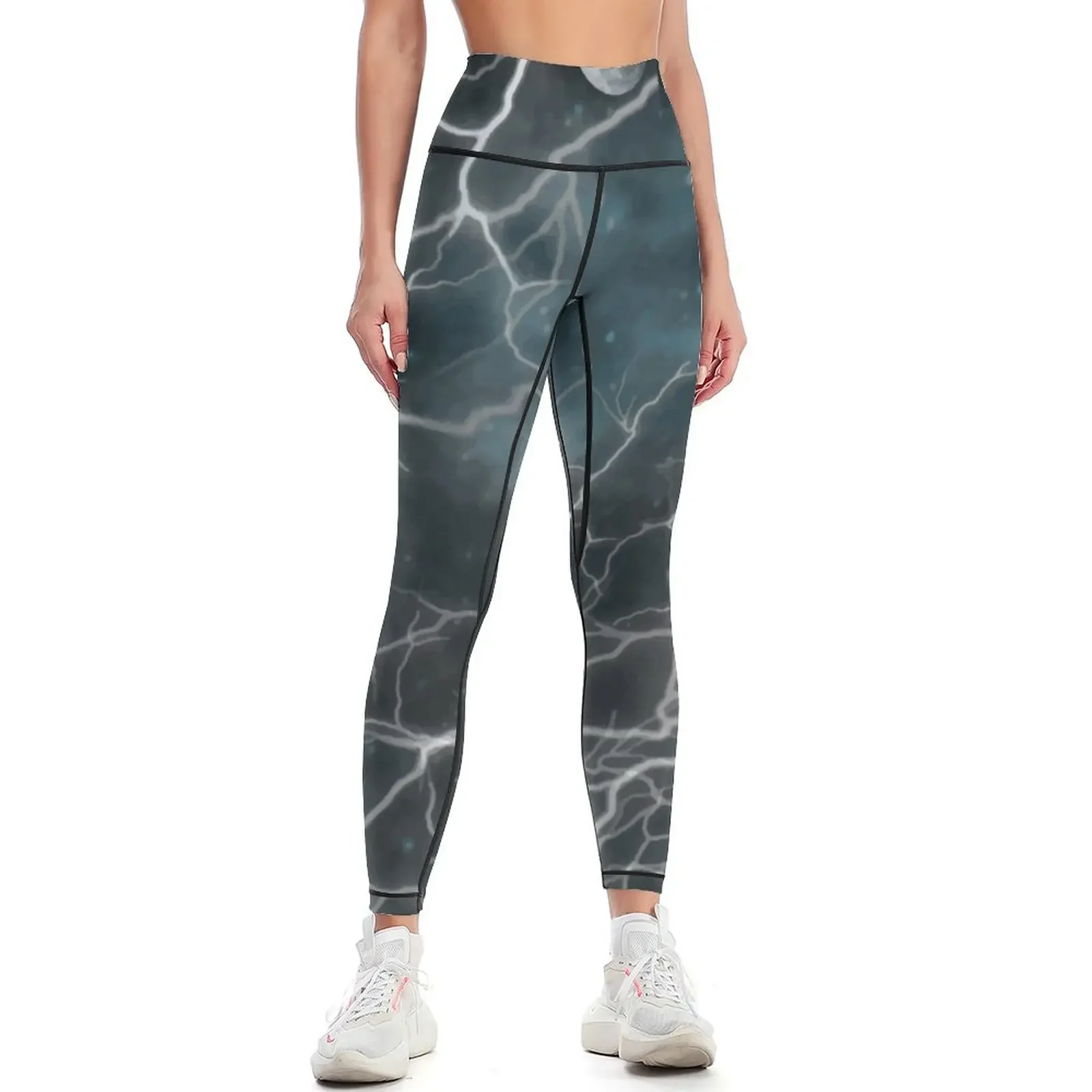 

Moonscape Lightning Leggings sporty woman gym Legging sexy woman Women's pants sports woman gym Womens Leggings