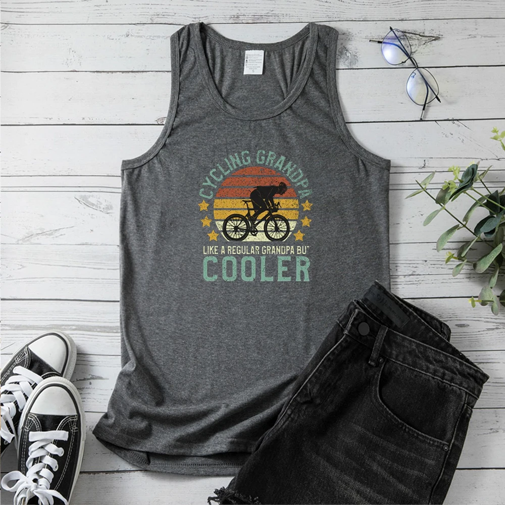 Seeyoushy CYCLING GRANDPA LIKE A REGULAR GRANDPA BUT COOLER Sportswear 2023 New Summer Women's Tank Top Trend Y2K Aesthetic Top