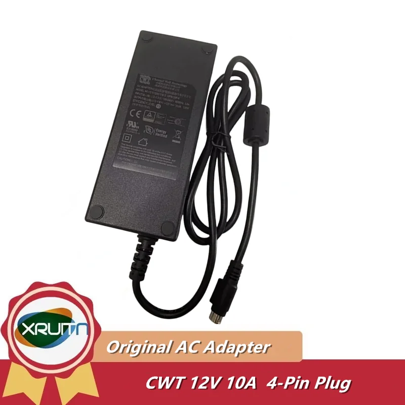 

Genuine CWT MPS120F-II 12V 10A 120W 4-PIN AC Adapter Charger for PGB EA11011D-120 EA11001E-120 Synology DiskStation Power Supply