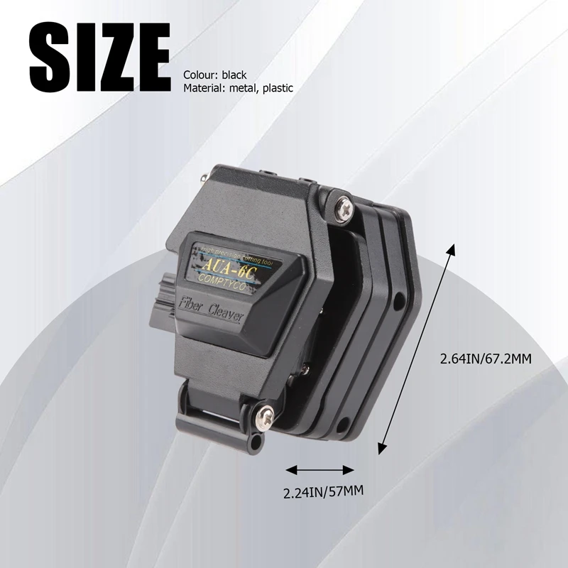 Fiber Cleaver AUA-6C Cable Cutting Knife FTTT Fiber Optic Knife Tools Cutter High Precision Cleavers 16 Surface Blade