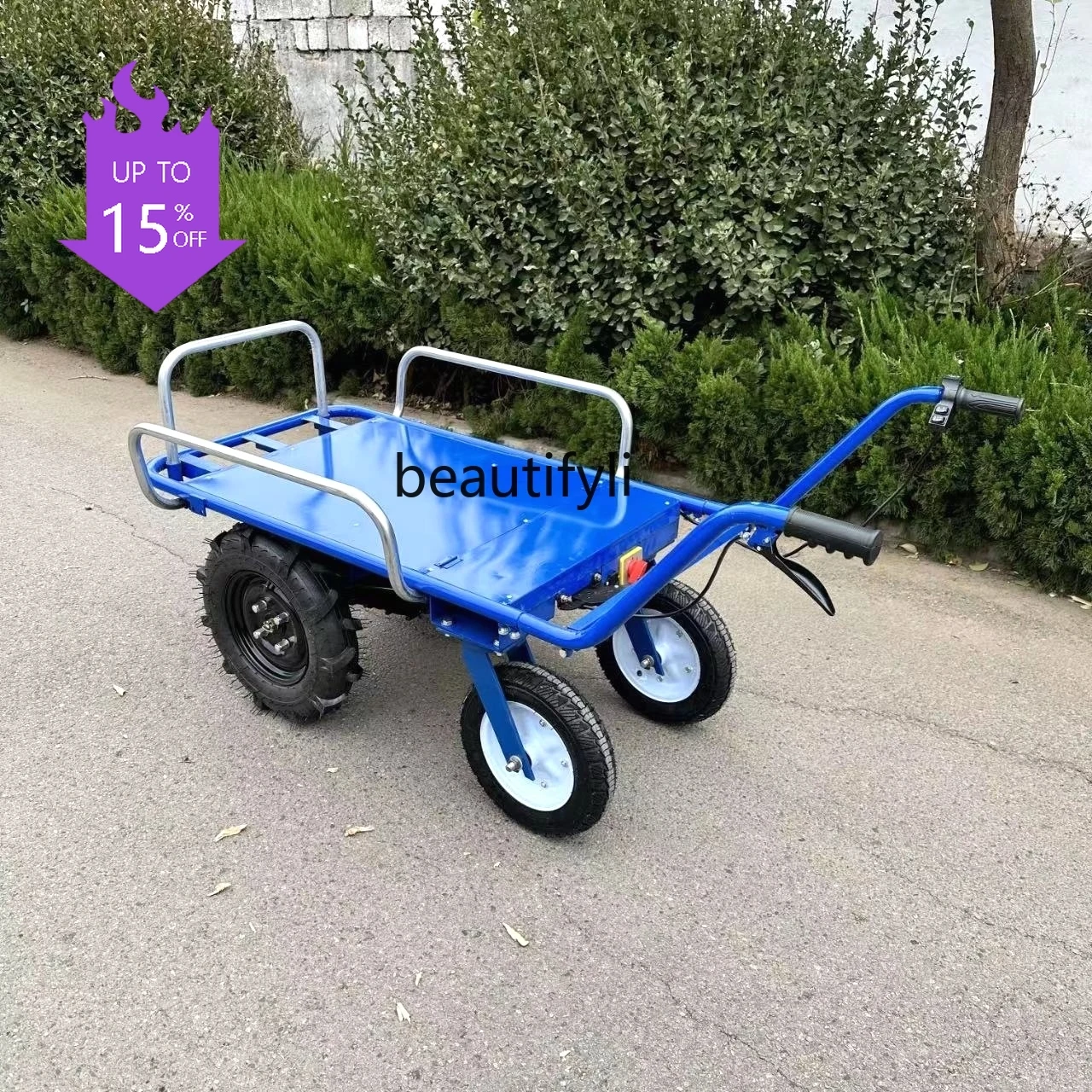 

Электрическая тележка A61 с грузоподъемностью 600 кг для подъема по склонам, четырехколесная, электрическая, с ручным управлением, для домашнего и сельскохозяйственного использования.