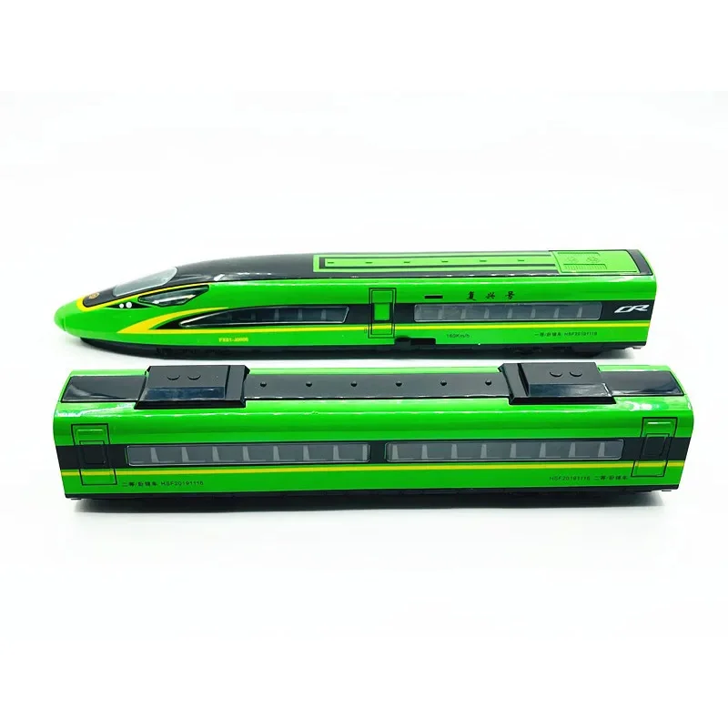 TOPMAYA 고품질 1:87 합금 이중 섹션 고속철도 모델, 시뮬레이션 된 빛과 소리 기차 장난감, 절묘한 선물, 전체
