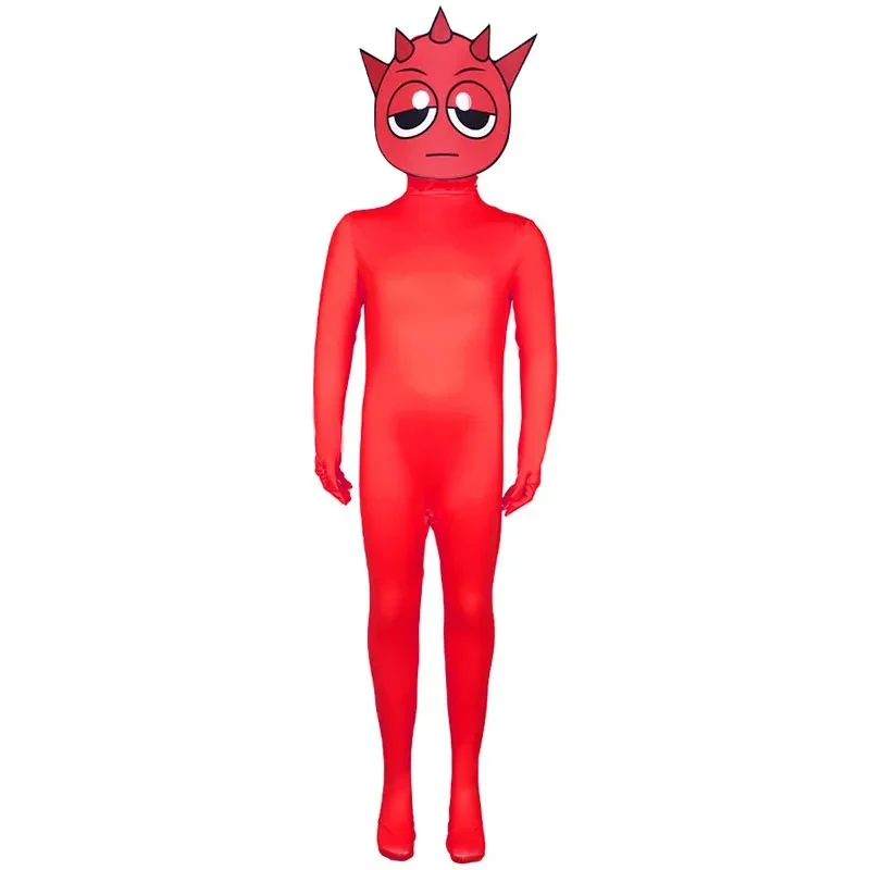 

★Halloween Cosplay Costume Anime Adult Game Incredibox Men Oren Jumpsuit Mask Clukr Outfit s Pinki S♥ All corners of the country