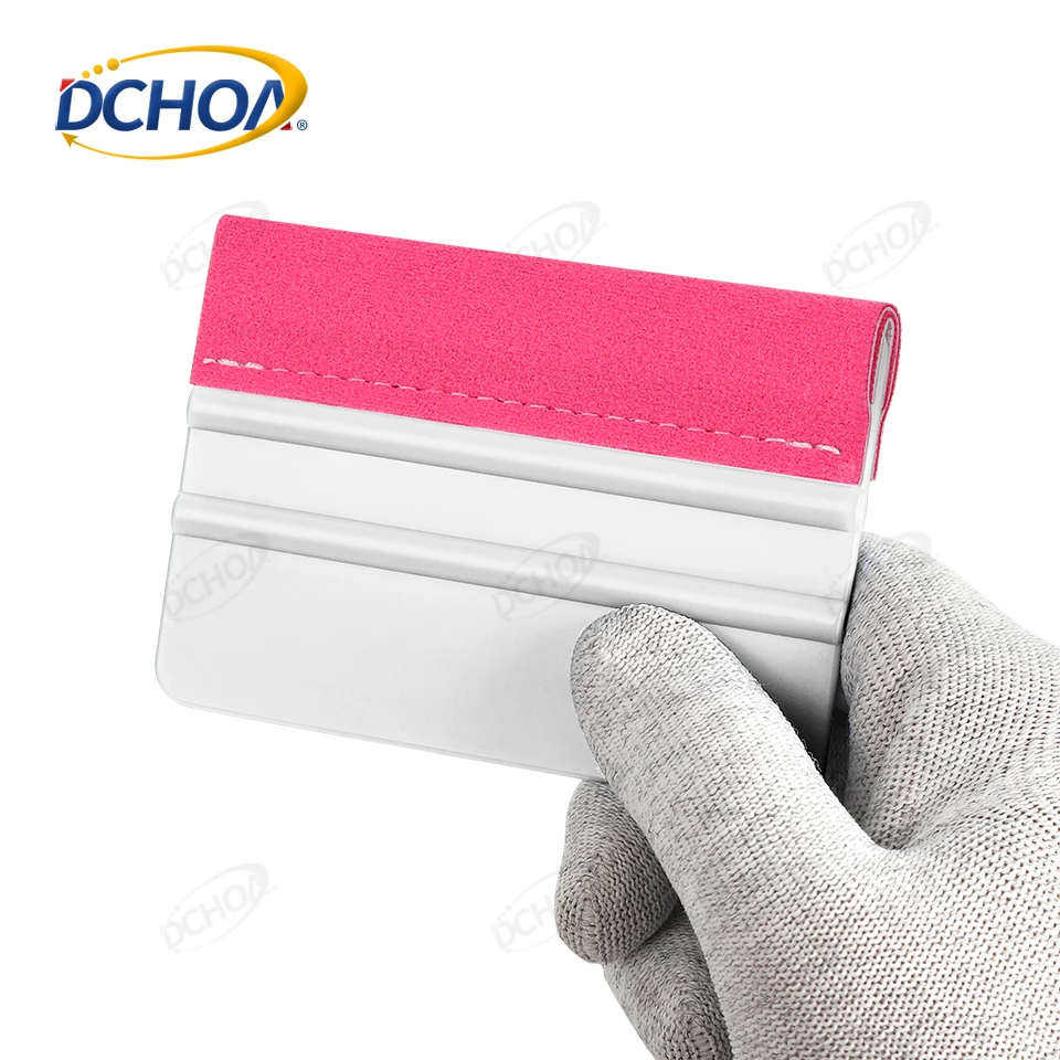 DCHOA High Performance Double Layer Felt Squeegee Window Tint Tool No Scratch Vinyl Wrap Scraper for Car Carbon Fiber Film