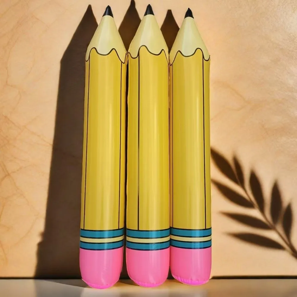 Fun PVC Inflatable Pencil Toy Photo Prop Big Size Simulation Pencil Toy Blow Up Toy Party Game