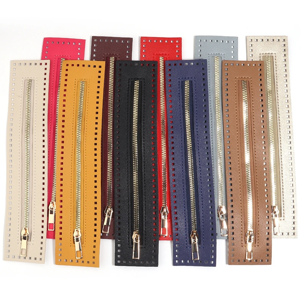 27cm Long Leather Zipper Useful For Crochet Bag Hardware Soild Zipper Sewing Accessory Useful Handbag Leather Zipper Practical