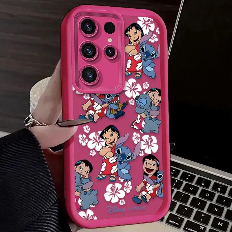 Cartoon Disney Stitch Custodia per Samsung Galaxy S24 S25 S23 Ultra S22 S21 Plus FE A36 A56 A26 A16 A06 A15 A25 A35 A55 5G Cover