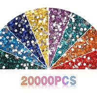 1000/Bag 5D Diamond Painted Beads, 20 Colors, 20,000 round Bright Diamonds, Missing Particles Can Be Replenished